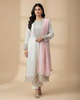 AKBER ASLAM EXCLUSIVE LAWN UNSTITCH 3PC SUIT