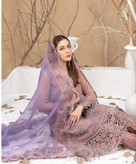 Maria B Exclusive Cotton Unstitched 3pc Purple