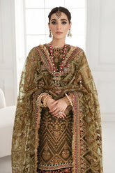 Baroque Luxury chiffon unstitch 3pc suit