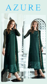 Azure Exclusive Cotton Unstitch 3pc suit