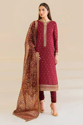 Baroque Luxury chiffo Unstitch 3pc suit