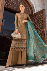 Maria B Luxury Chiffon - Unstitched 3pc Golden