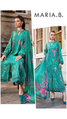 Maria B M-Series Lawn Unstitched 3pc Green