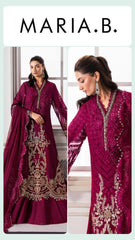 Maria b Luxury Chiffon Unstitch 3pc