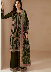 Jazmin Exclusive Cotton Unstitched 3pc Dark Mehndi