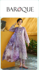 Baroque Printed Unstitched 3pc