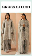 Annual Sale | Cross Stitch Exclusive Cotton Unstitch 3pc Suit
