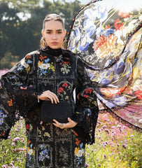 11.11 Mega Sale | Maria B M-Series ’25 Lawn Unstitched 3PC – Black