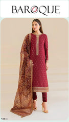 Baroque Exclusive Cotton Unstitched 3pc