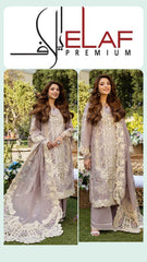 Elaf Premium Exclusive – Embroidered Cotton 3pc Suit Unstitched Purple