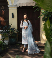 Gulaal Exclusive Cotton Unstitched 3pc Sky Blue