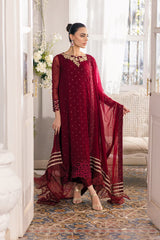 Azure Exclusive Cotton Unstitched 3pc Maroon