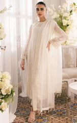 Azure Luxury Chiffon Unstitched 3pc Cream