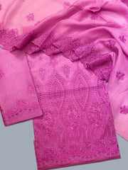 Annual Sale | ZALA Chikankari Embroidered Collection with Chiffon Embroidered Dupatta Vol 1 24