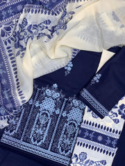 KAHF Lawn Chikankari shirt with Swiss lawn