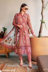 Maria b M_Series Unstitch 3pc suit Colour Rust