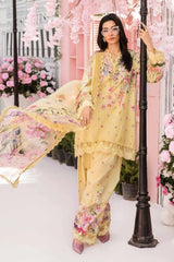 Maria b M_Series Unstitch 3pc suit Colour Lemon