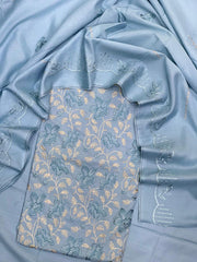 NIGAAR SLUB COTTON Embroidered Collection