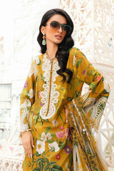 Maria B M series Unstitch 3pc Suit Colour Mustard