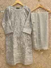 Nafasat Luxury Cotton 3pc Embroidered Stitched Collection D-08