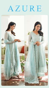 Azure Exclusive Cotton Unstitch 3pc