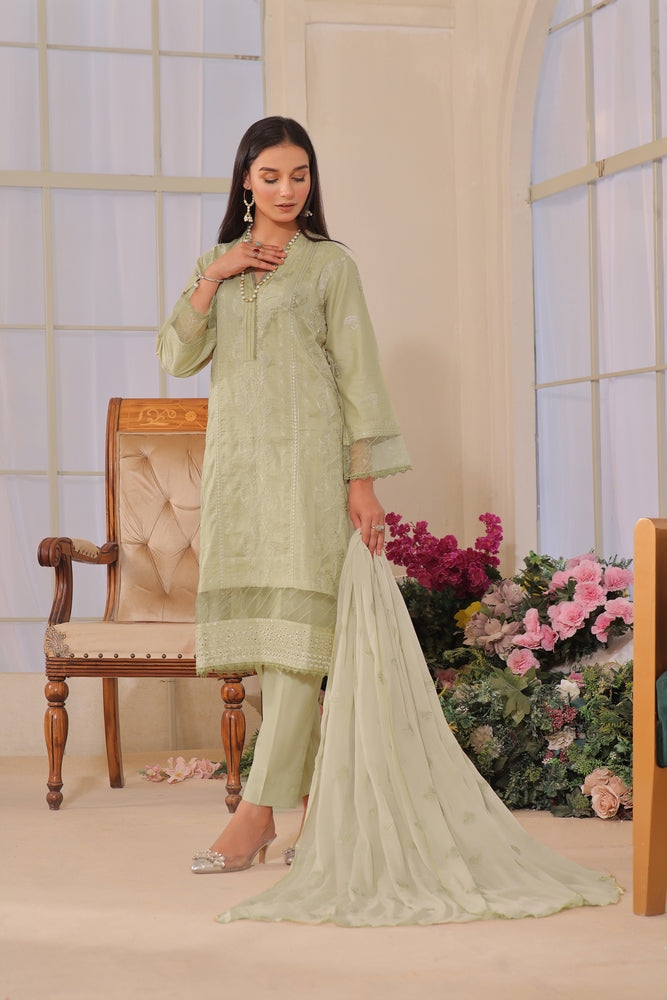 Khubsurat Embroidered Collection with Chiffon Embroidered Dupatta Design 03