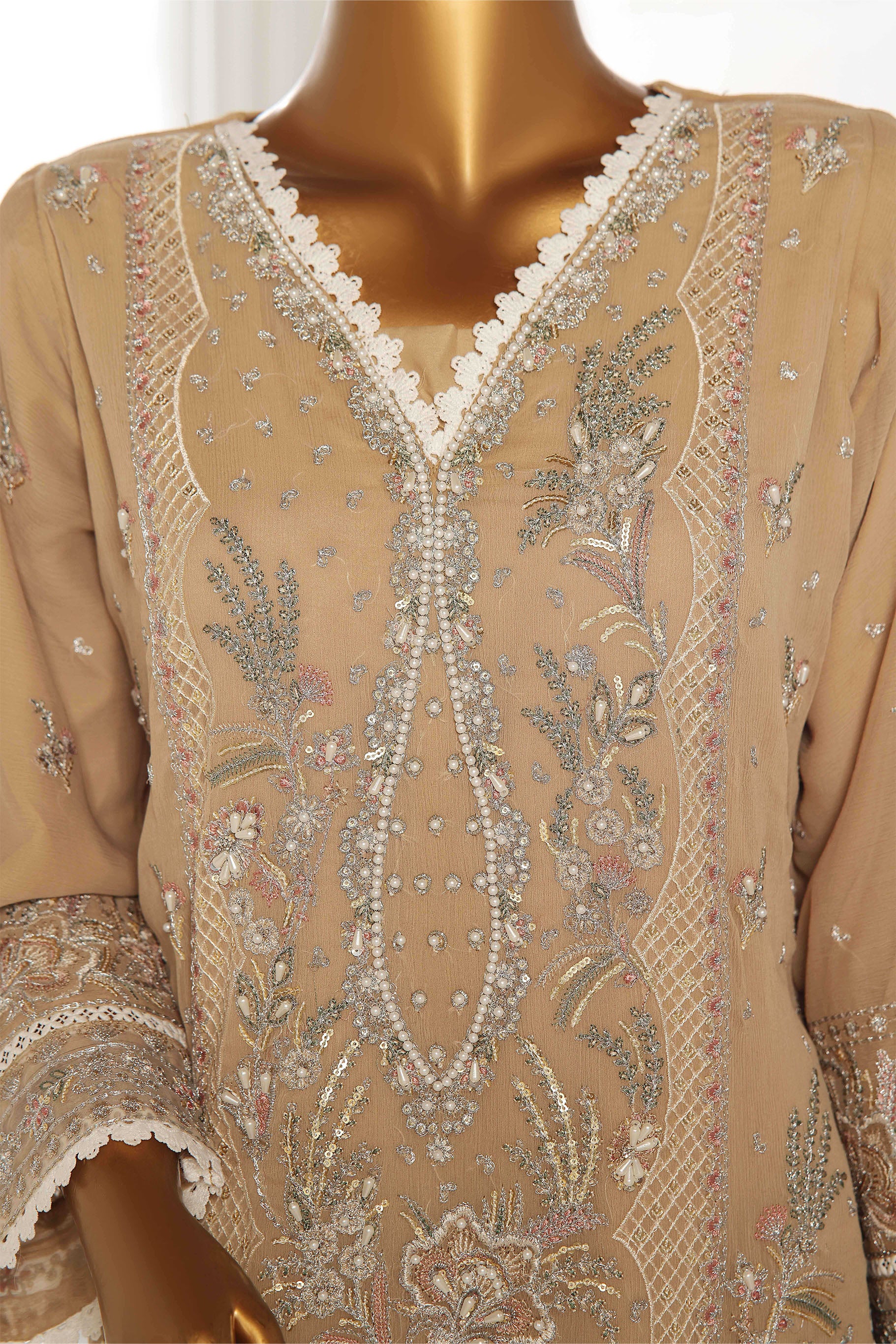 Arzoo Luxury Chiffon Embroidered Unstitch Collection D 03