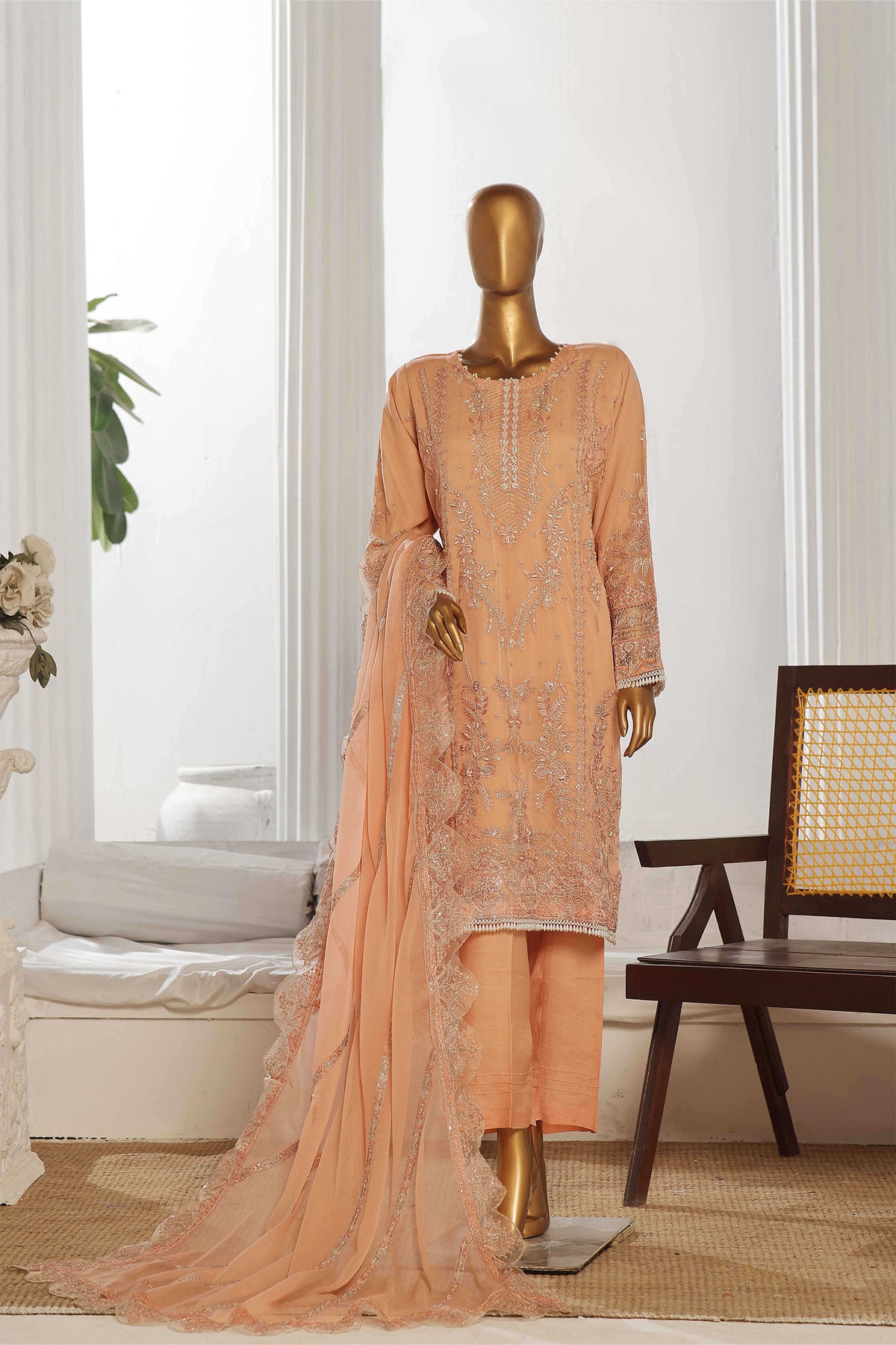 Arzoo Luxury Chiffon Embroidered Unstitch Collection D 01