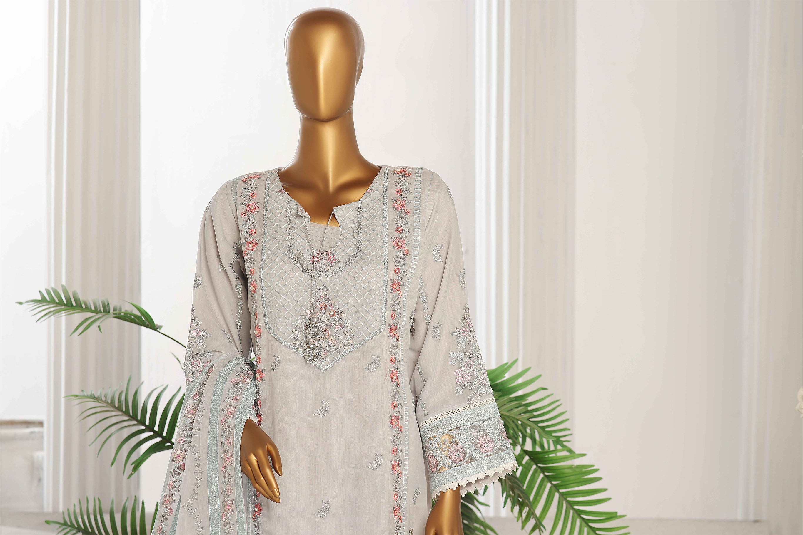 Arzoo Luxury Chiffon Embroidered Unstitch Collection D 06