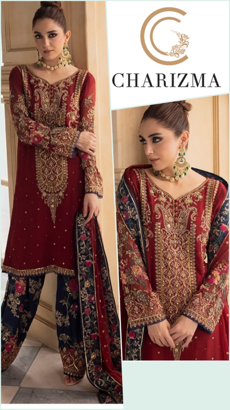 Charizma Luxury Chiffon Unstitched 3pc