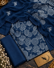 Masakali Lawn Embroidered Unstitch 3PC Suit