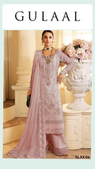 Gulaal Exclusive Cotton - Semi Stitch 3pc Tea Pink