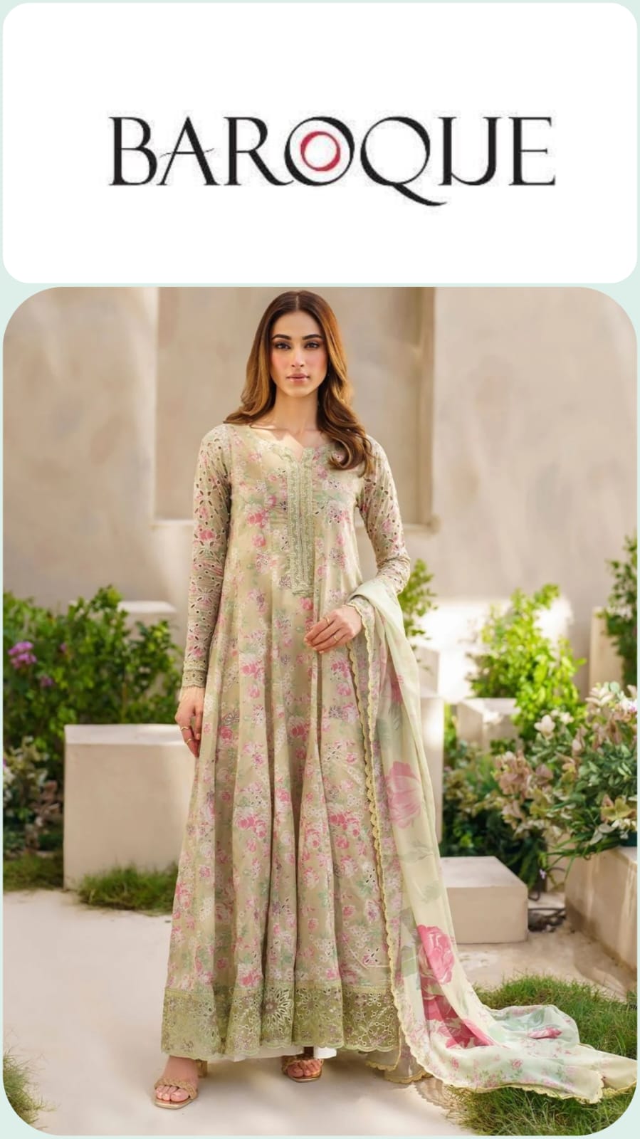 Baroque Printed Unstitched 3pc