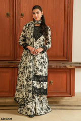 ANEELA'S Lawn Printed Embroidered Unstitch 3pc Suit