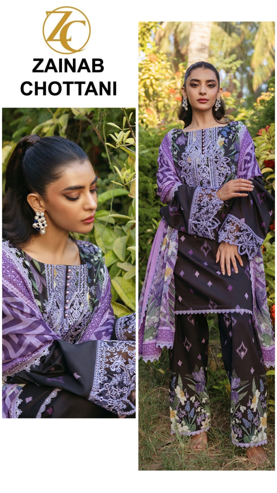 Zainab Chottani Lawn Unstitched 3pc D-02