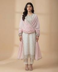 AKBER ASLAM EXCLUSIVE LAWN UNSTITCH 3PC SUIT