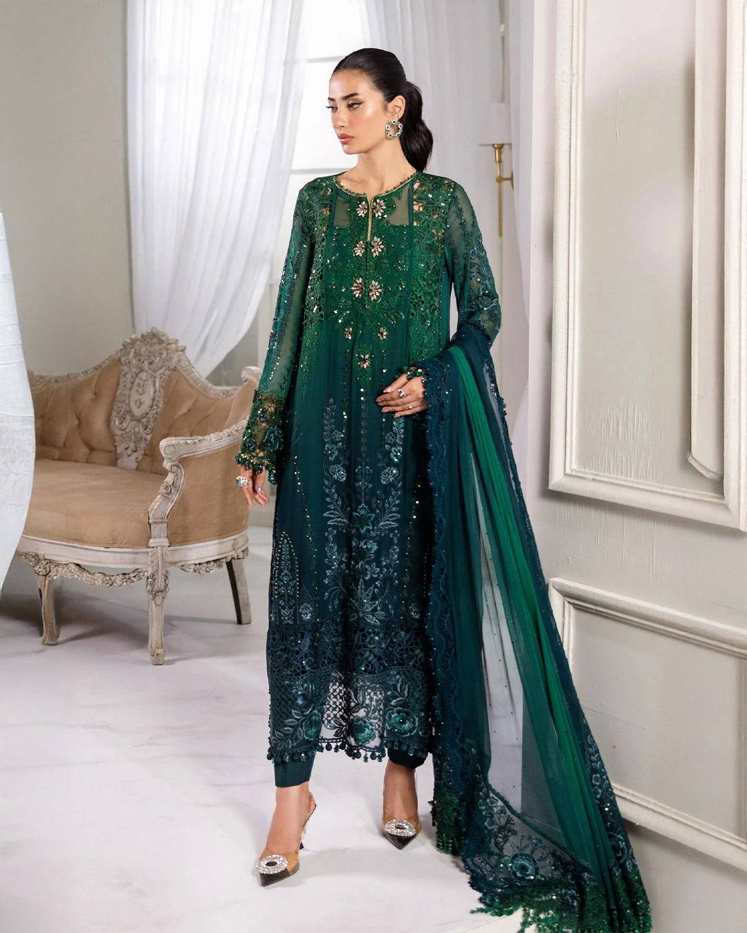 Maria B Exclusive Lawn Semi-Stitch 3pc suit