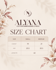 ALYANA Cotton Embroidered 2pec