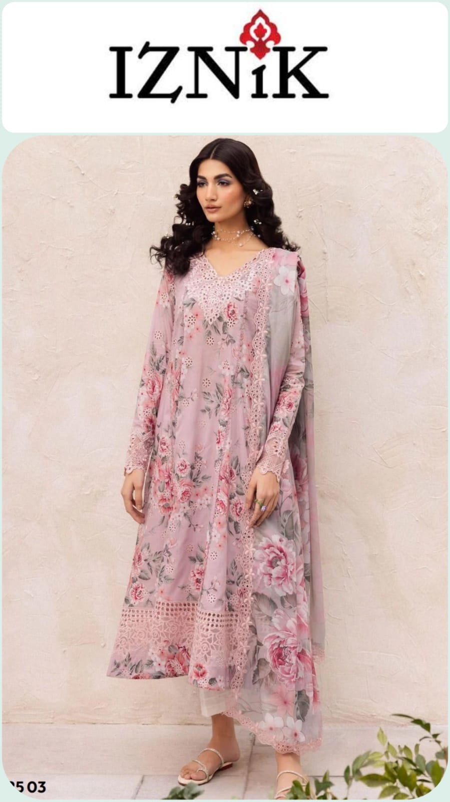 Iznik Lawn Printed Unstitched 3pc