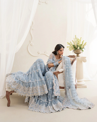 Faiza saqlain Exclusive lawn Unstitch 3pc suit