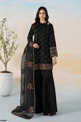 Maria B Exclusive Cotton Unstitched 3pc Black