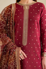 Baroque Luxury chiffo  Unstitch 3pc suit
