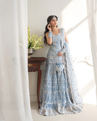 Faiza saqlain Exclusive lawn Unstitch 3pc suit