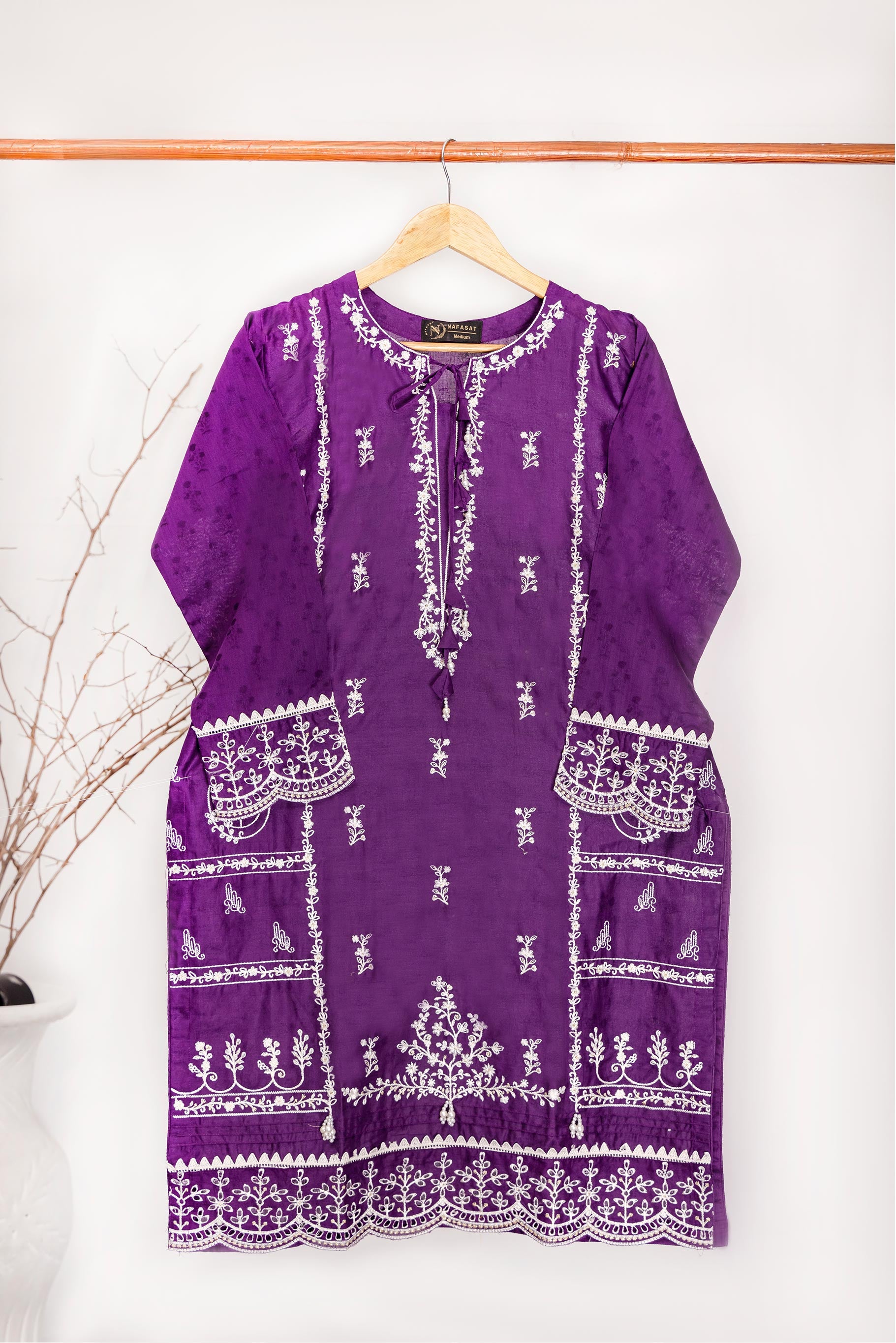 Nafasat Bahar Stitch Embroidered Kurti Collection D-04