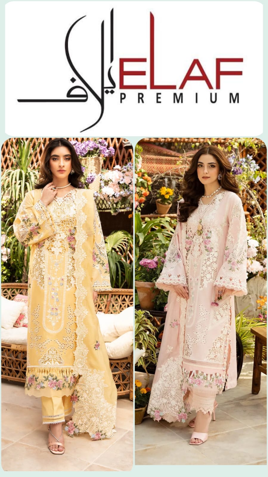 Elaf Cotton Exclusive Unstitched 3pc Lemon