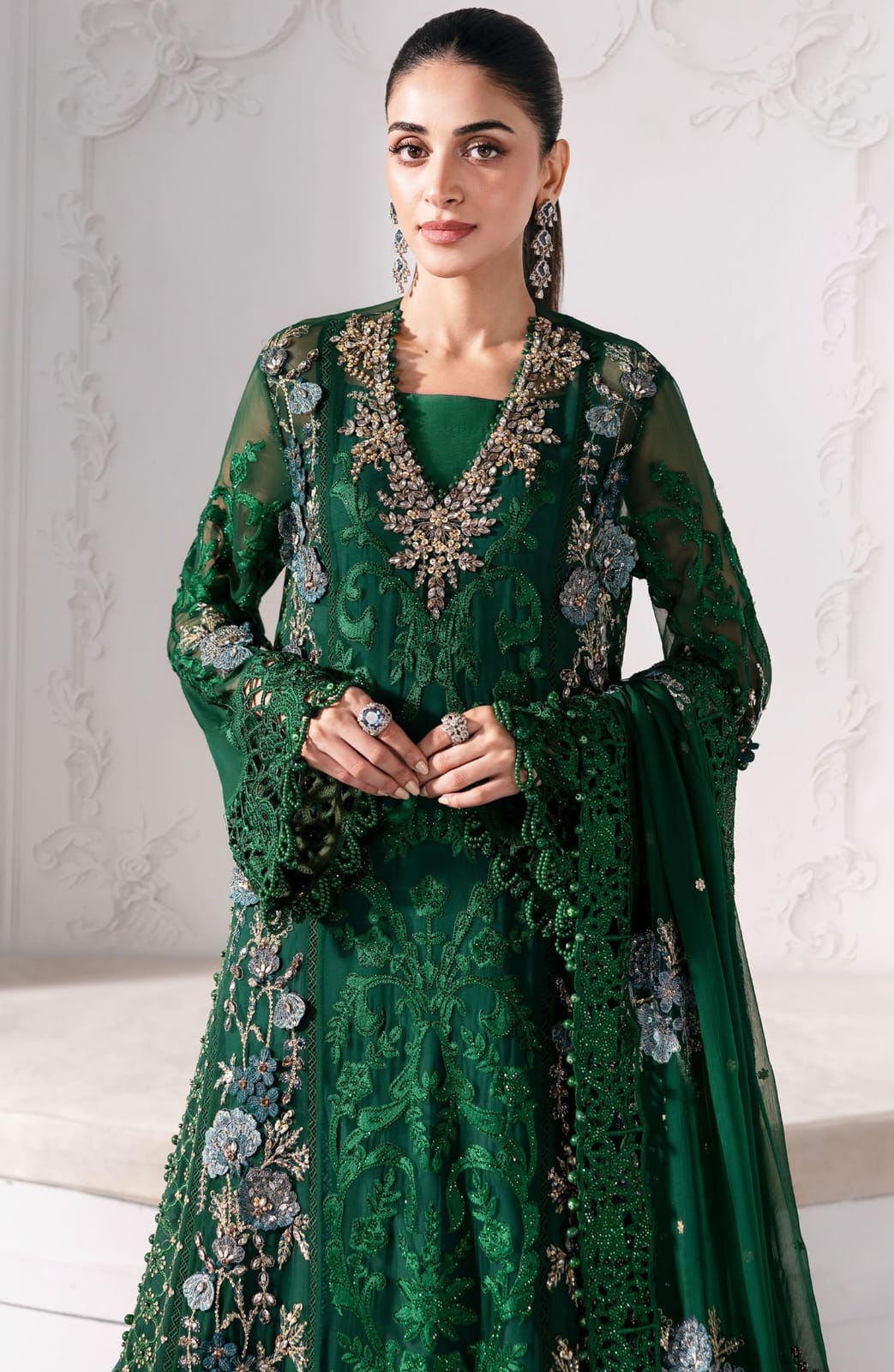 Maria b Luxury Chiffon Unstitch 3pc suit