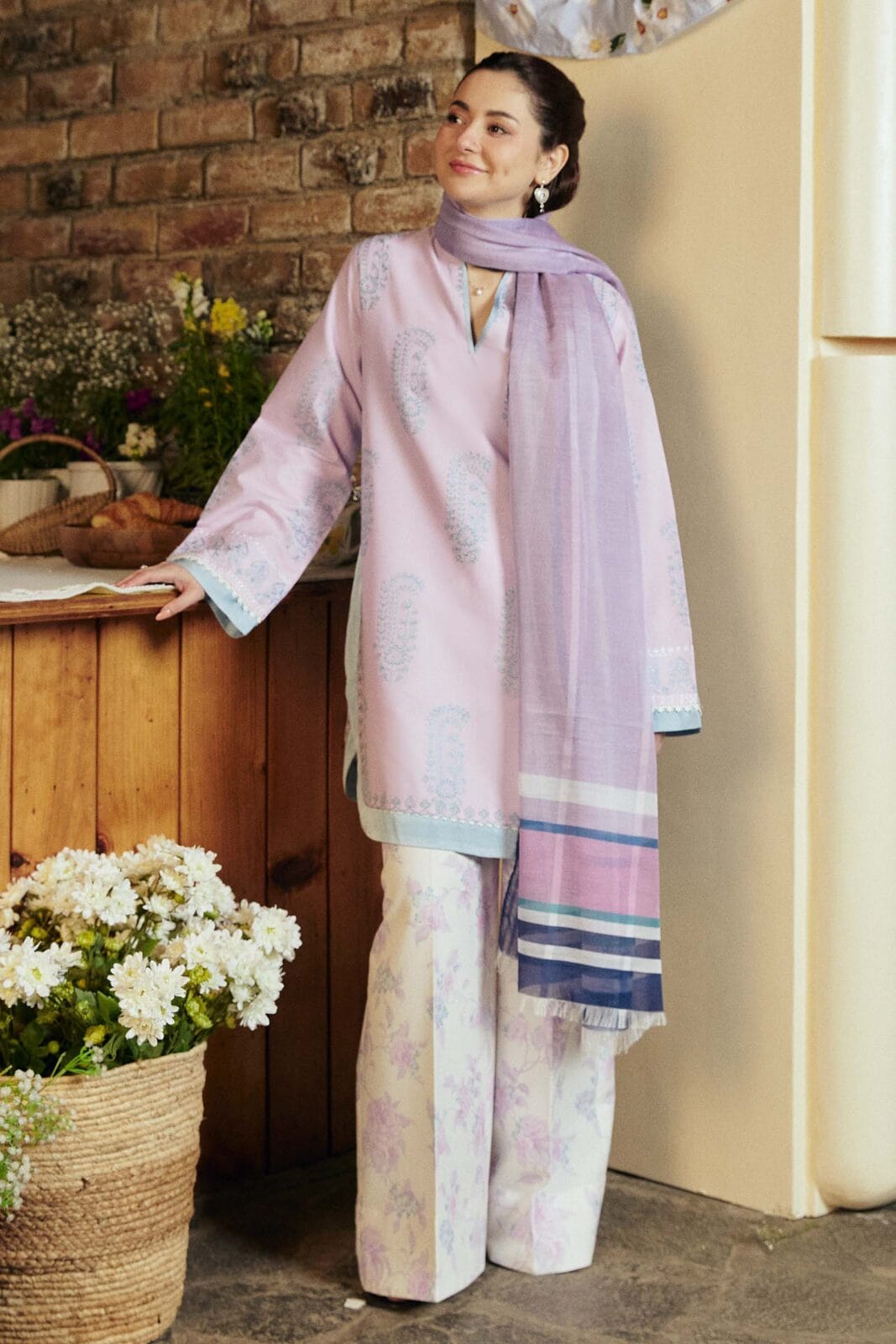 Zara Shahjahan Exclusive Cotton Unstitched 3pc Purple