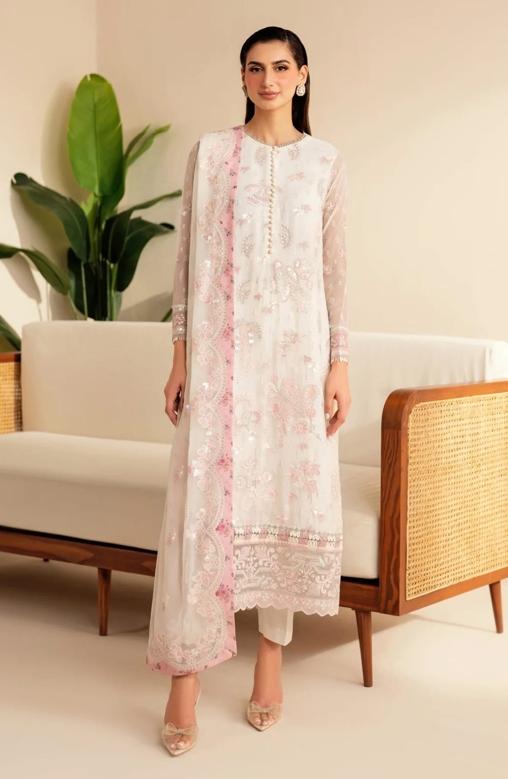 Xenia Luxury Chiffon Unstitch 3pc Suit