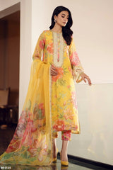 Baroque Lawn Printed Unstitched 3pc Mustard