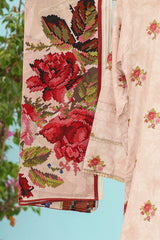 Nafasat Cords 3pc Lawn Printed Collection with Lawn Dupatta D-09